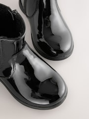 Black Patent Standard Fit (F) Leather Chelsea Ankle Boots - Image 4 of 6