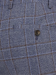 Skopes Blue Tailored Fit Irwin Windowpane Check Suit Trousers - Image 4 of 5
