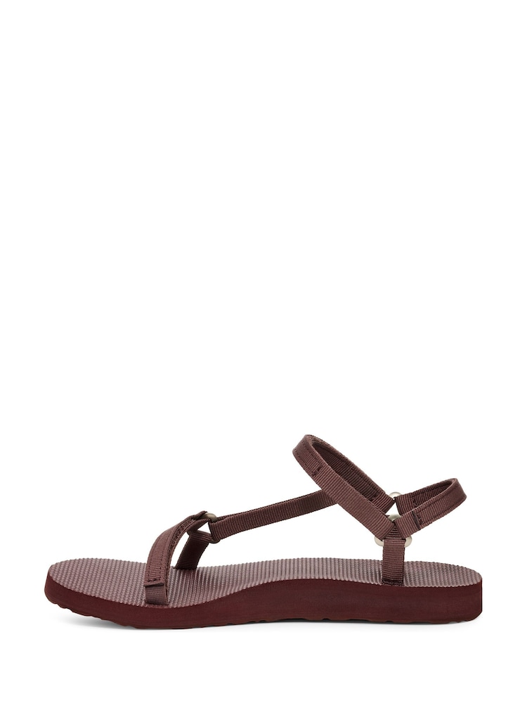 Teva Womens Burgundy Red Original Universal Slim Sandals - Image 2 of 6