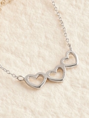 Sterlingsilber - Triple Heart Necklace - Bild 5 von 6