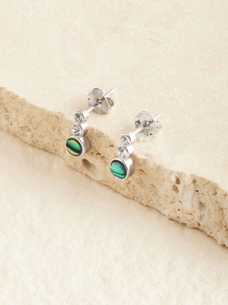 Sterling Silver Abalone Stud Earrings - Image 1 of 3