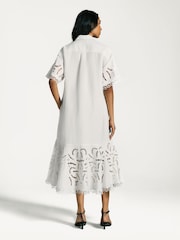 Sea New York White Marja Embroidery Shirt Dress - Image 2 of 7
