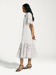 Sea New York White Marja Embroidery Shirt Dress - Image 3 of 7