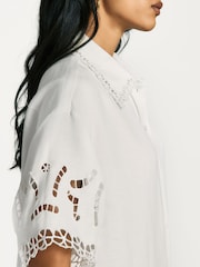 Sea New York White Marja Embroidery Shirt Dress - Image 6 of 7