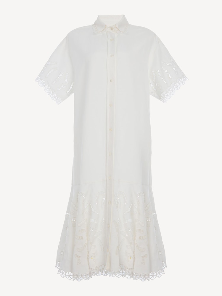 Sea New York White Marja Embroidery Shirt Dress - Image 7 of 7