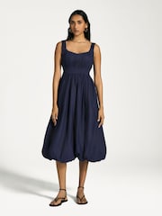 Sea New York Blue Emmet Poplin Bubble Tank Dress - Image 1 of 7