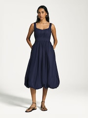 Sea New York Blue Emmet Poplin Bubble Tank Dress - Image 4 of 7