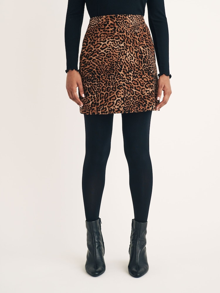 Nobodys Child Animal Stockholm Mini Skirt in Leopard - Image 1 of 4