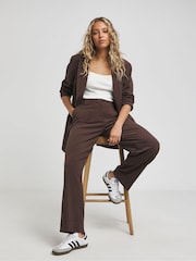 Simply Be Brown Peg Trousers - Image 1 of 4