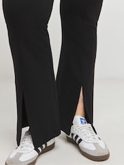Simply Be Black Ponte Skinny Flared Leggings - Image 3 of 4