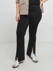 Simply Be Black Ponte Skinny Flared Leggings - Image 4 of 4