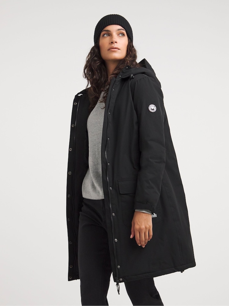 Snowdonia Black Padded Longline Parka - Image 1 of 4
