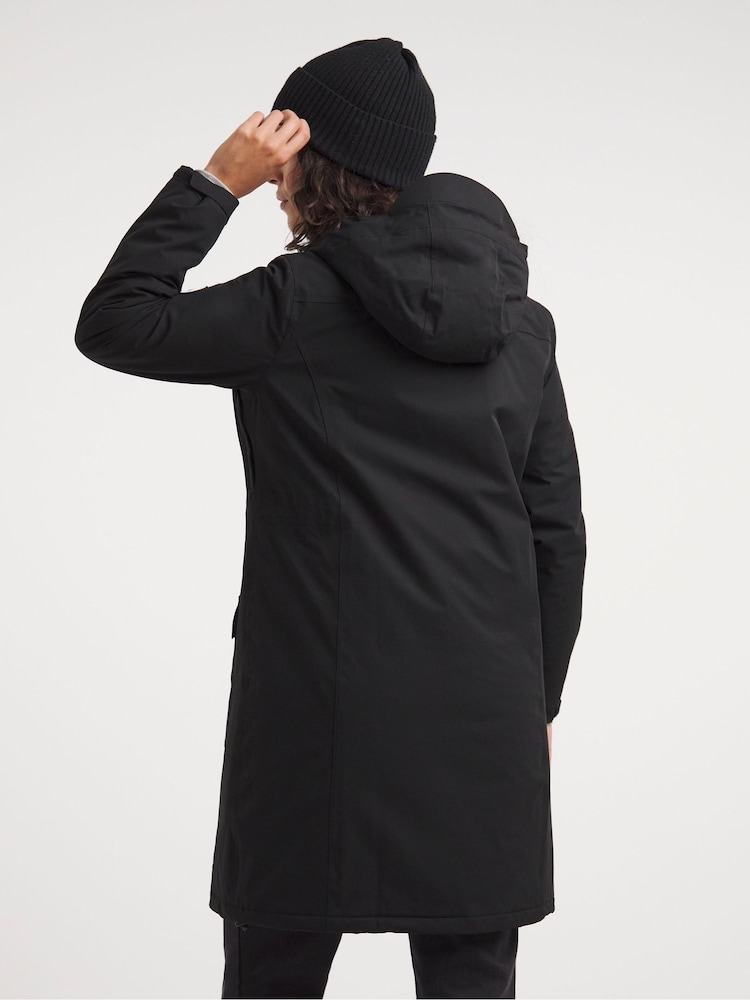 Snowdonia Black Padded Longline Parka - Image 2 of 4