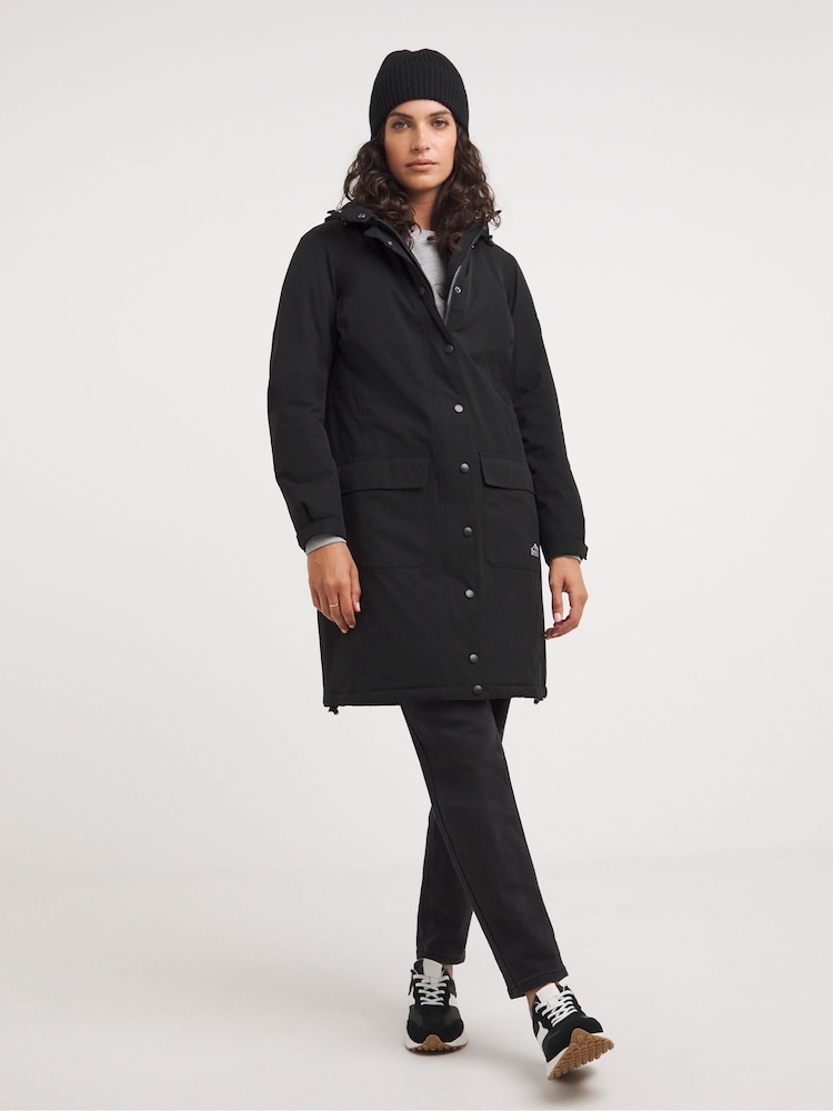 Snowdonia Black Padded Longline Parka - Image 4 of 4
