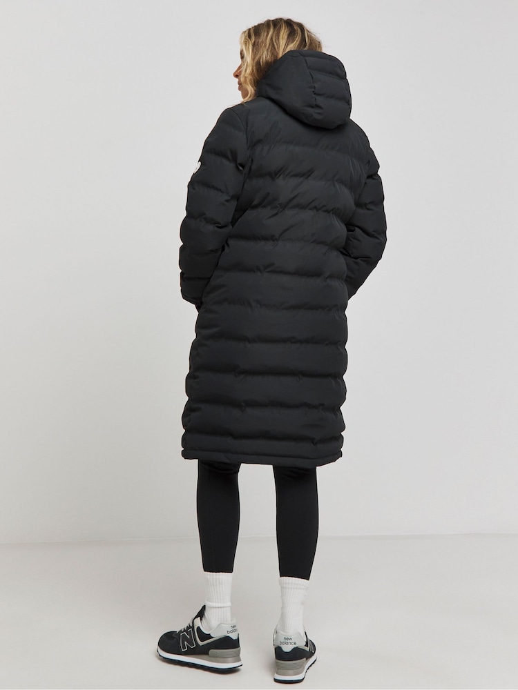 Snowdonia Black Showerproof Long Padded Jacket - Image 2 of 4