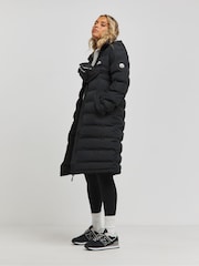 Snowdonia Black Showerproof Long Padded Jacket - Image 4 of 4