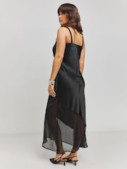 Simply Be Black Satin Slip Dress - Image 2 of 4
