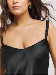 Simply Be Black Satin Slip Dress - Image 3 of 4