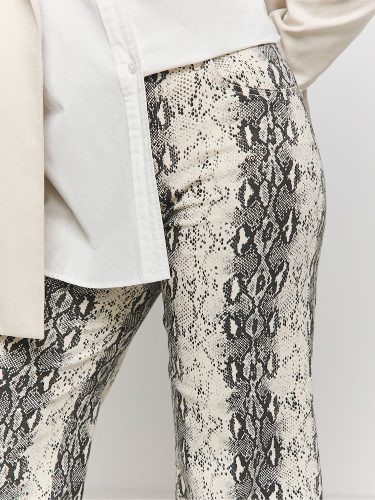 Simply Be - Jean en denim à jambe large imprimé serpent - Image 3 of 4