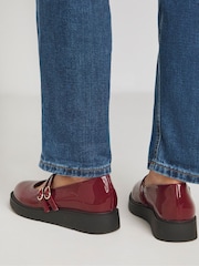 Simply Be Red Wide Fit Low Wedge Mary Jane Shoes - Image 2 of 4