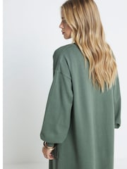 River Island Green Ribbed Longline Cardigan - Image 4 of 6