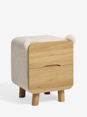 Casual Boucle Oyster Bear Bedside Table - Image 5 of 7