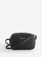HUGO Black Metallic Logo Strap Shoulder Bag - Image 1 of 1