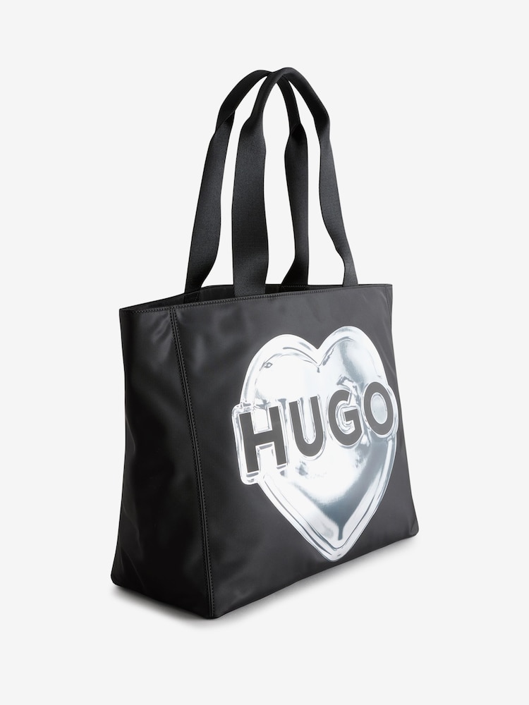 HUGO Black Valentine Tote Bag - Image 2 of 4