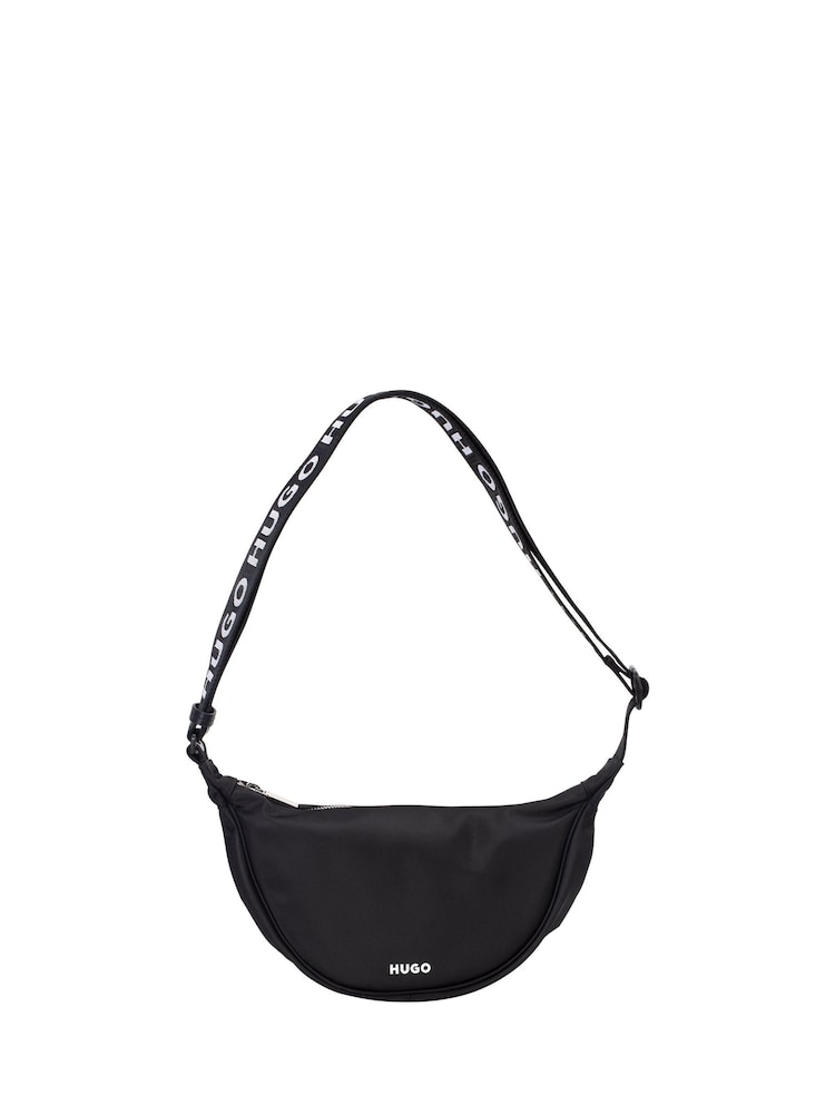 HUGO Black Bel Nylon Cross-Body Bag - Image 1 of 2