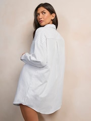 HUGO Stacked Logo Pin Stripe 100% Cotton Shirt - Image 2 of 4