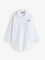 HUGO Stacked Logo Pin Stripe 100% Cotton Shirt - Image 4 of 4