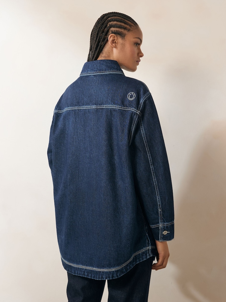HUGO Oversized Denim Co-ord Jacket - Imagen 2 de 7