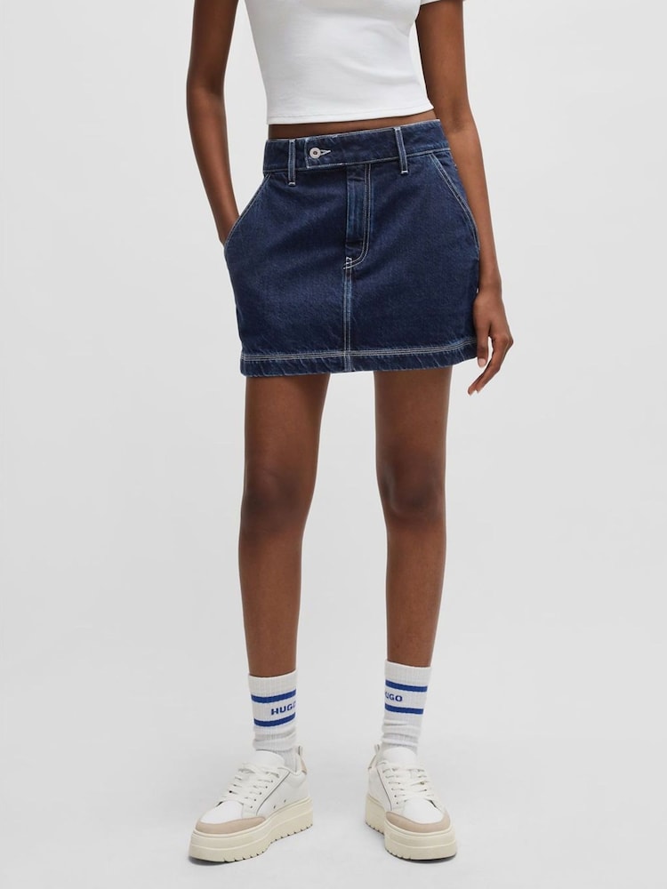 HUGO 100% Cotton Denim Skirt - Imagen 1 de 4
