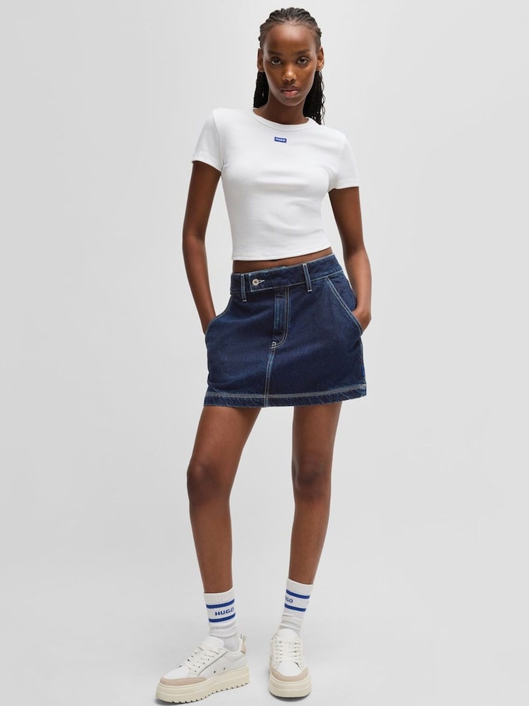 HUGO 100% Cotton Denim Skirt - Imagen 4 de 4