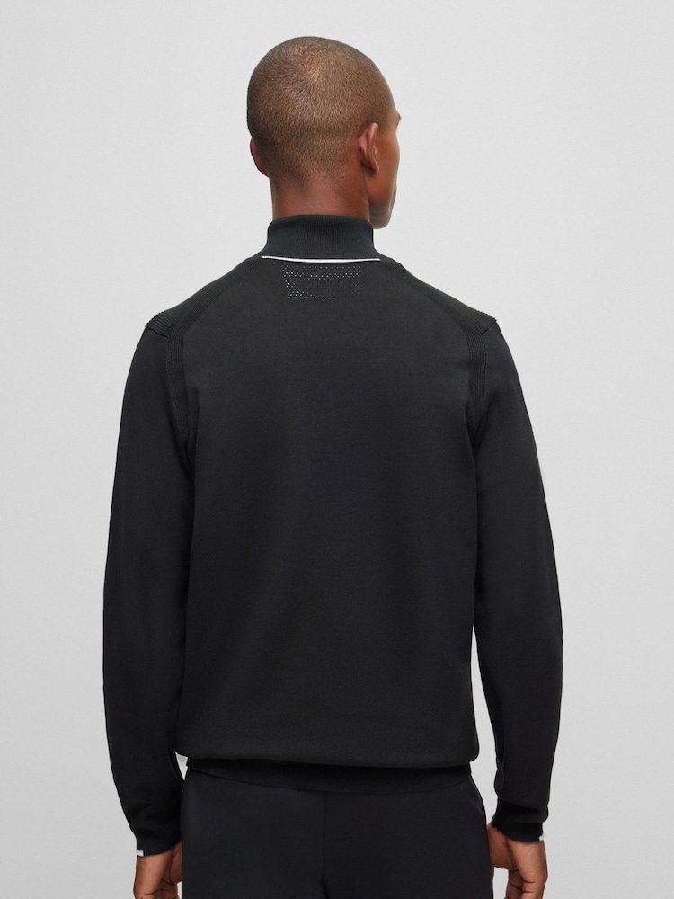 BOSS Black Logo Cotton Blend Jumper - Image 2 of 9