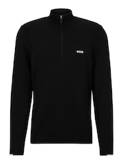 BOSS Black Logo Cotton Blend Jumper - Image 5 of 9