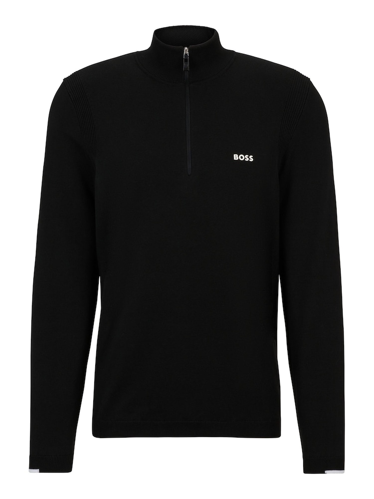 BOSS Black Logo Cotton Blend Jumper - Image 5 of 9