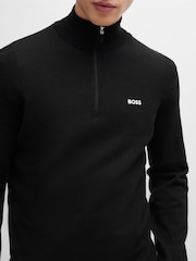 BOSS Black Logo Cotton Blend Jumper - Image 7 of 9