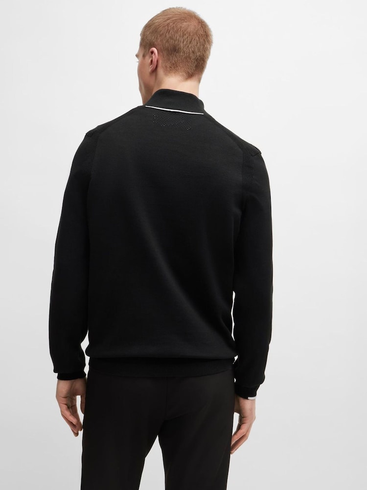 BOSS Black Logo Cotton Blend Jumper - Image 8 of 9