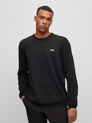 BOSS Black Dark Logo Cotton Blend Jumper - Image 1 of 5