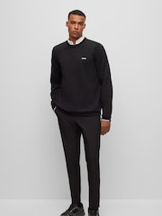 BOSS Black Dark Logo Cotton Blend Jumper - Image 2 of 5