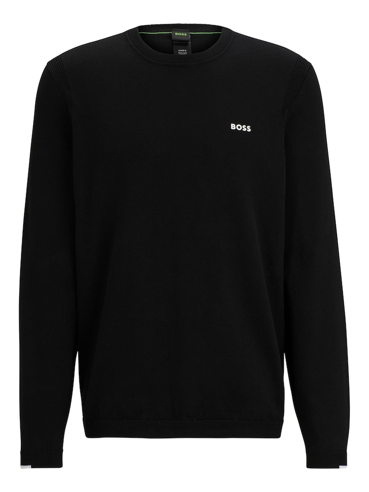 BOSS Black Dark Logo Cotton Blend Jumper - Image 5 of 5