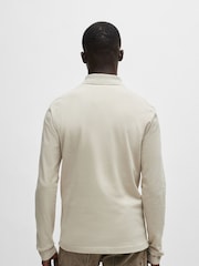 BOSS Beige Passerby Box Logo Long Sleeve Polo Shirt - Image 2 of 5
