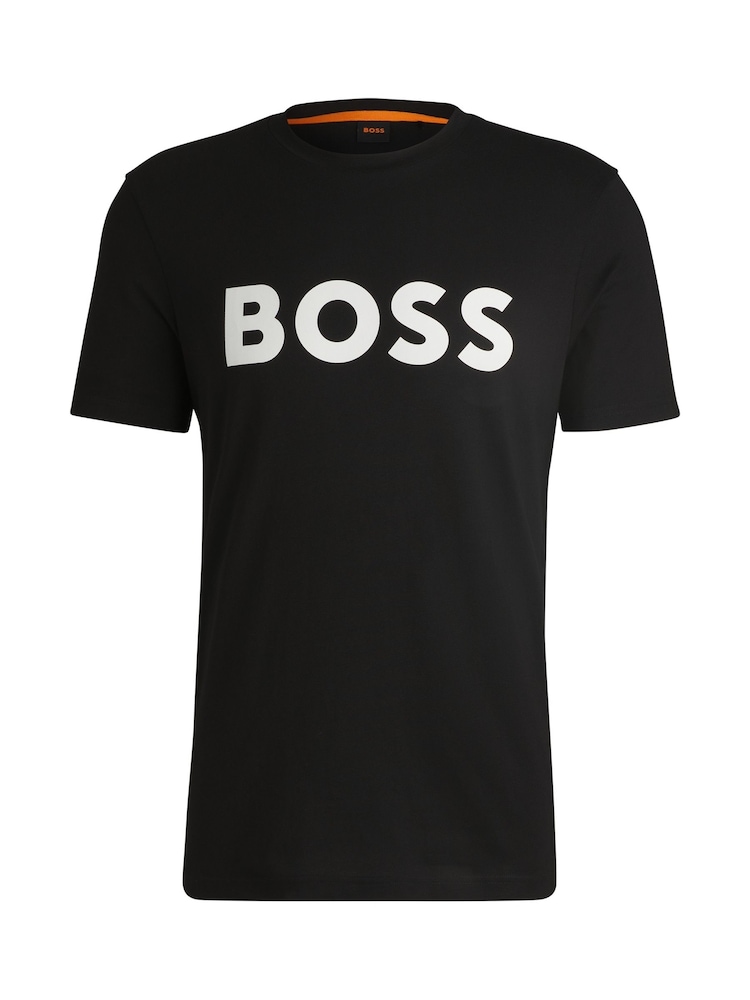 Negro - BOSS Large Logo Graphic 100% Cotton T-Shirt - Imagen 5 de 5