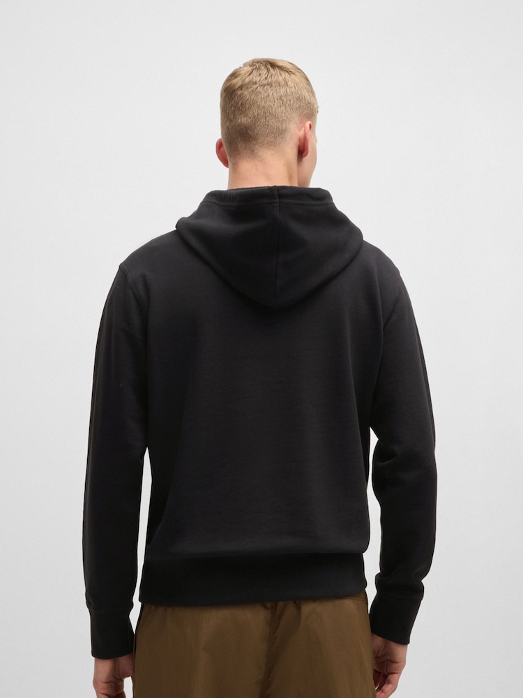 BOSS Black Large Webasic Contrast Logo Terry 100% Cotton Hoodie - Image 2 of 5 BOSS Black Large Webasic Contrast Logo Terry 100% Cotton Hoodie - Image 2 of 5