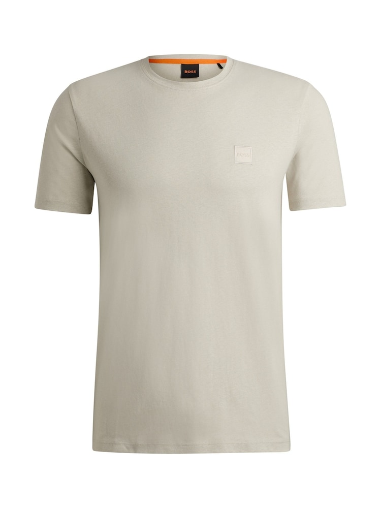 beis - BOSS Relaxed Fit Tales Logo Patch Jersey T-Shirt - Imagen 5 de 5