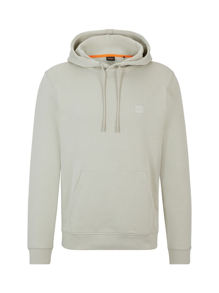BOSS Beige Wetalk Logo Patch Terry Hoodie - Image 5 of 5