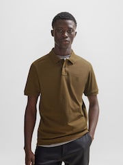 BOSS Green Bolt Slim Fit Passenger Logo Patch Pique Polo Shirt - Image 1 of 1
