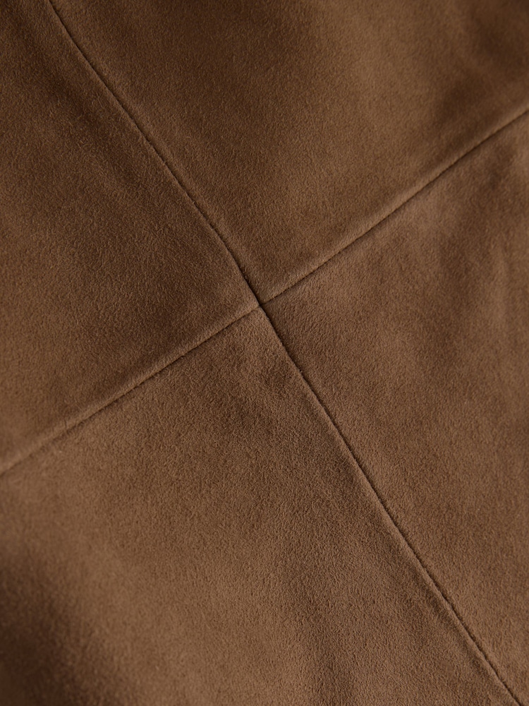Marron fauve - N. Minijupe Premium Real en daim - Image 6 of 7
