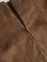 Marron fauve - N. Minijupe Premium Real en daim - Image 7 de 7